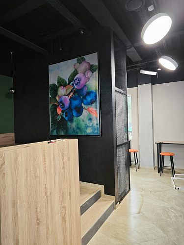 Полубарный стул Гангток крутящийся катания блэк / черный матовый фото покупателя 1